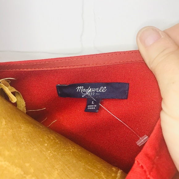 Madewell Ponte Screeplay Dress Large Red - Picture 5 of 6